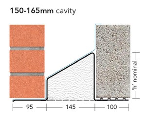 IG 1500mm - L1S150/1500 standard steel lintels used typically in cavity walls with a 150-160mm cavity and 100mm brick/blockwork on the inner and outer leafs.