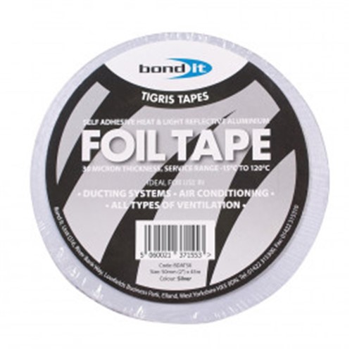 A self-adhesive, heat and light reflective ducting tape.