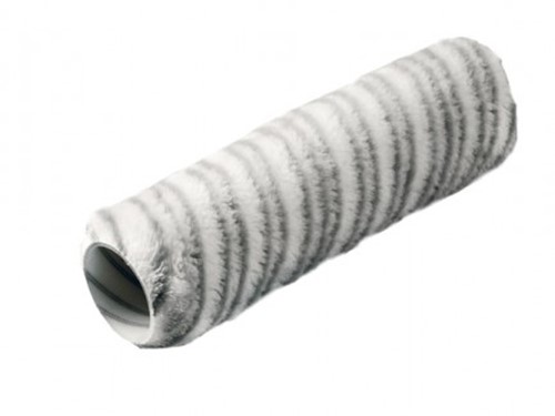 Short Pile Silver Stripe Polyacrylic roller sleeves are suitable for Emulsion and water-based paints. For use on smooth interior or exterior walls and ceilings.