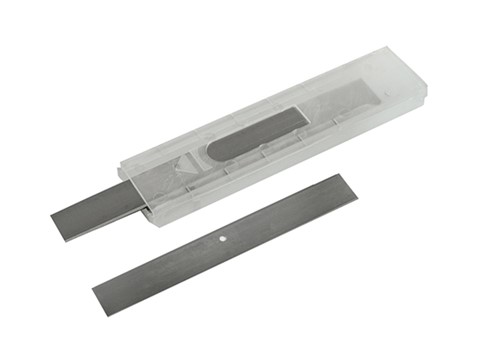 10 x 100mm (4&quot;) Blades in a safety dispenser

For stripping and removing wallpaper, paint and difficult to remove materials from walls and floors.