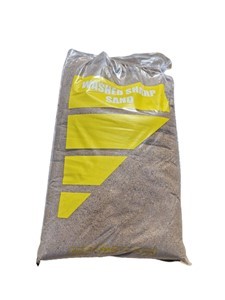 Mini bag of sharp washed sand is typically used in block laying driveways and patio slabs.This is also used in floor screeds due to its coarse texture. Comes in a 25kg Polybag. PLEASE NOTE a pallet charge will be included when ordering maxi or mini bags, however this is fully refundable once the pallet is returned back to depot along with the a copy of the receipt.