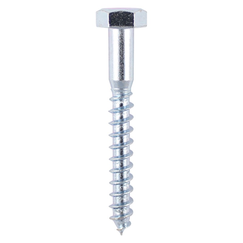 A traditional heavy duty woodscrew mainly used for timber to timber applications, attaching ironmongery to timber or into masonry with the use of a nylon plug. Pilot drill holes may be required into certain hardwoods. NOTE: Thread length is 2/3 of the overall length screw. E.G. 100mm = 60mm thread length (approx.).