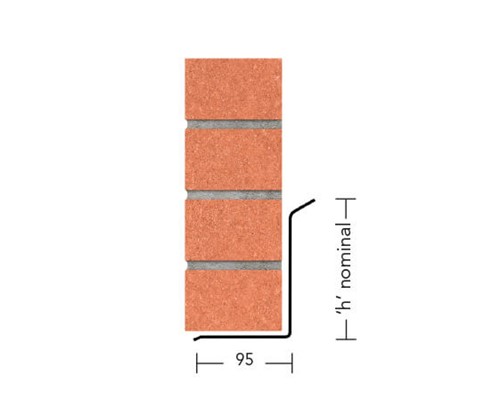 L10-900mm used to support the outer leaf of cavity wall construction. The L10 can be supplied with no top bend. Lintels may be propped to facilitate speed of construction.