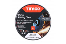 Addax Bonded Abrasive Disc 115 x 22.2 x 1.0 Metal (10) Tin