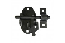 4\" Oval Padbolt Black