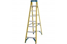 Werner 8 Tread Fibreglass Heavy Duty Trade Stepladder