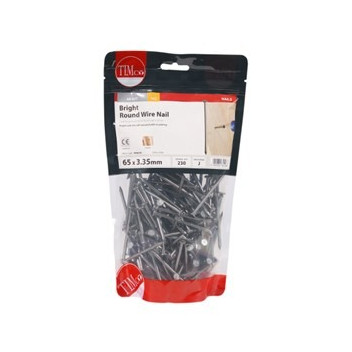 65x3.35 Round Wire Nail Bright 1kg