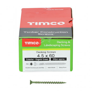 Solo Decking Screws - Green 4.5x60mm (200)