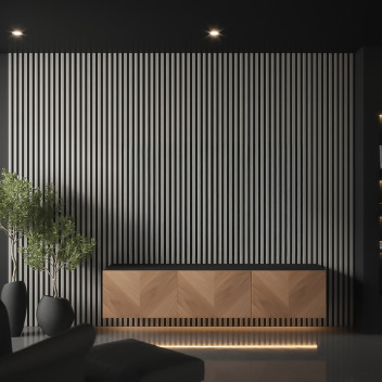 Tuscan Acoustic Panel Misty Grey 2400x608x21mm