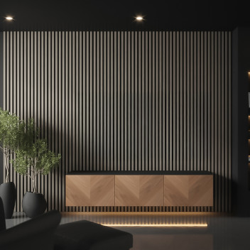 Tuscan Acoustic Panel Smoked Grey 2400x608x21mm