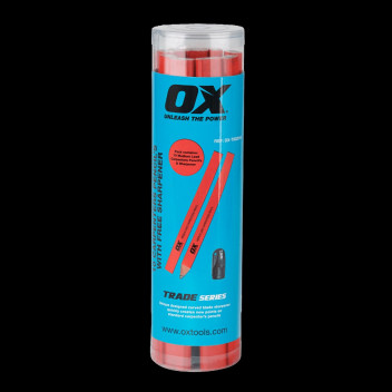 OX Trade Medium Red Carpenters Pencils 10pk
