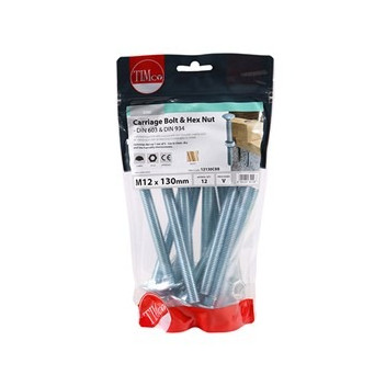 M12x130mm Bolt & Nut (12)