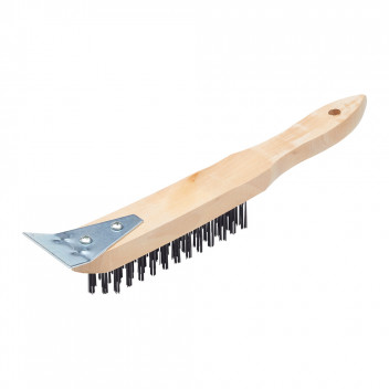 4 Row Wire Brush with Scraper