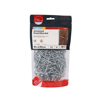 40x2.65 Round Wire Nail Galv 1kg