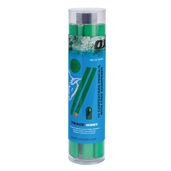 OX Trade Hard Green Carpenters Pencils 10pk