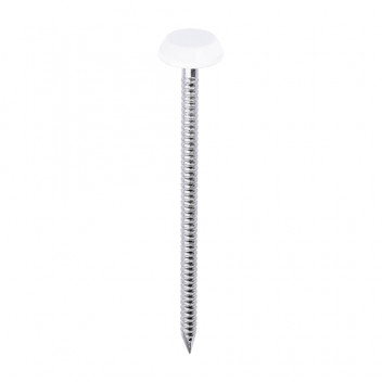 Polymer Headed Nails - A4 Stainless Steel - White 65mm