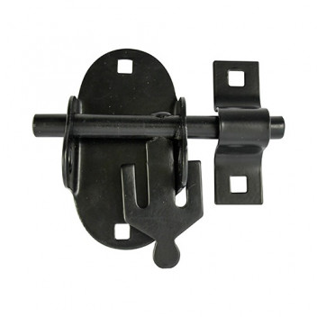 4\" Oval Padbolt Black