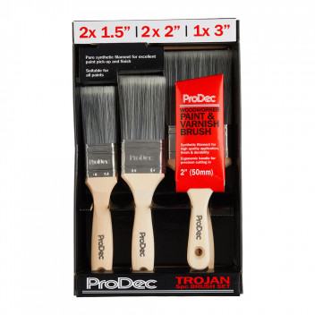 6pc Trojan Brush Set inc Free Woodworker