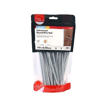 150x6.00 Round Wire Nail Galv 1kg