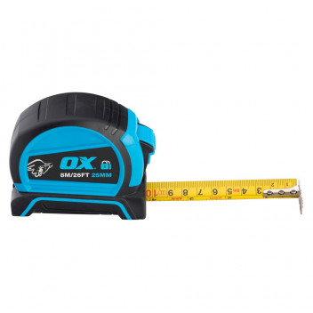 OX Pro Dual Auto Lock Tape Measure- 8m