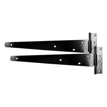 12\" Medium Tee Hinge Pair Black