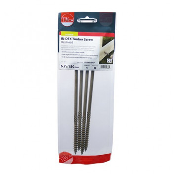 6.7 x 150mm HEX Timber Screw (4)