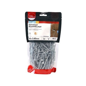 65x2.65 Round Wire Nail Galv 1kg