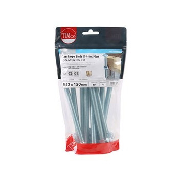 M12x150mm Bolt & Nut (10)