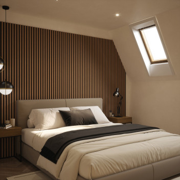 Tuscan Acoustic Panel Smoked Oak 2400x608x21mm